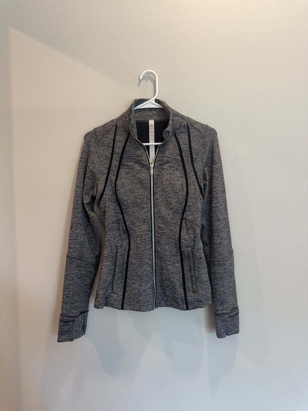 Lululemon Define Jacket Size 8 Grey Heathered Full Zip